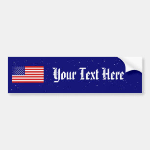 American Flag Flag Bumper Sticker Template
