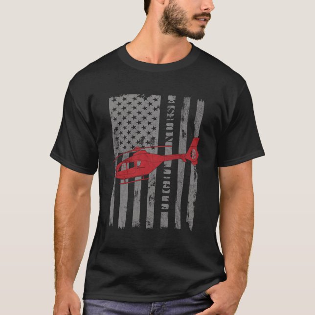 American Flag Flight Nurse Gift T-Shirt (Front)
