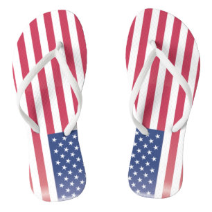American Flag Flip Flops