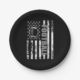 American Flag football Patriotic football Paper Plate