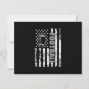 American Flag football Patriotic football RSVP Card
