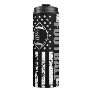 American Flag football Patriotic football Thermal Tumbler