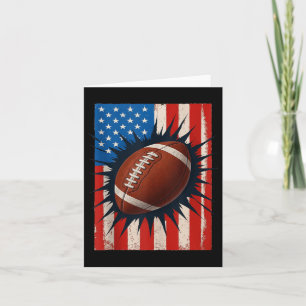 American Flag Football Shirt 4th Of July Patriotic Card