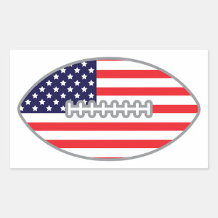 American Flag Football Sticker