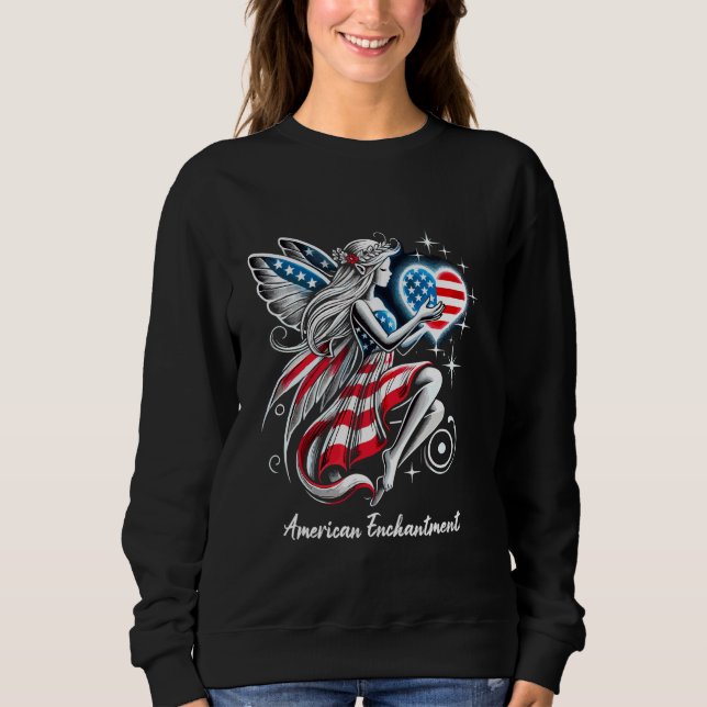 American Flag Freedom Independence Usa Pride Ameri Sweatshirt (Front)