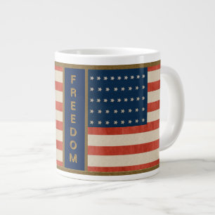 American Flag Freedom Large Coffee Mug