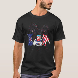 American Flag French Bulldog Patriotic Dog T-Shirt