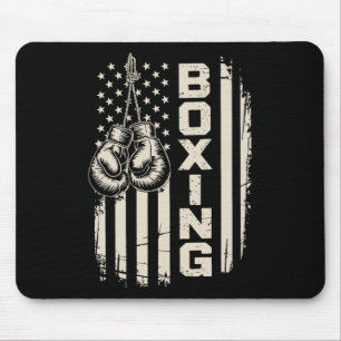 American Flag Funny Boxing Fighter Gym Gloves For Mouse Pad