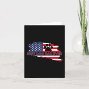 American Flag Funny Dad Fathers Day Best Dog Dad E Card