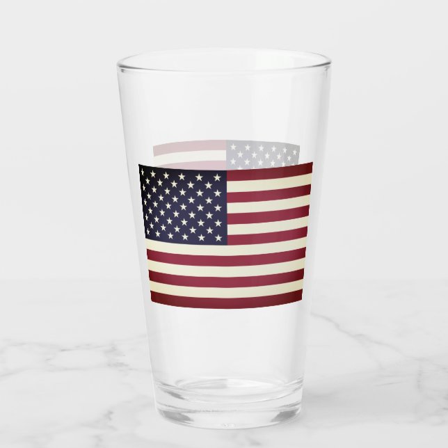 American Flag Glass (Back)