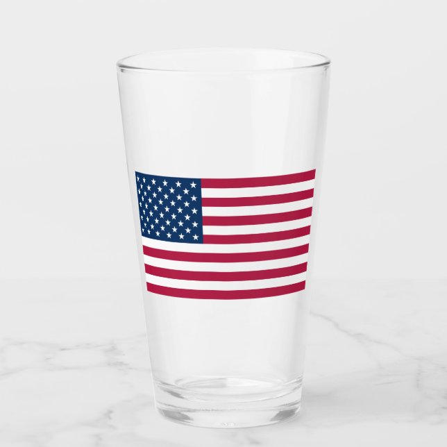 American Flag Glass (Front)