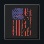 American Flag Golf Golfer Vintage Usa  Magnet<br><div class="desc">American Flag Golf Golfer Vintage Usa</div>