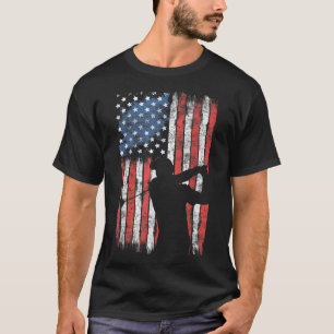 American Flag Golf USA 4th of July Men Women Boy G T-Shirt