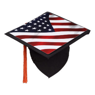 American Flag Graduation Cap Topper