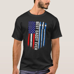 American Flag & Greece Flag Best Daddy Ever Family T-Shirt