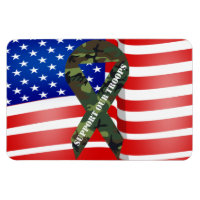 American Flag Green Camo Support Our Troops
