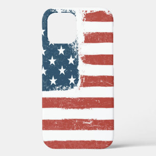 American Flag Grunge Background. Raster version. H iPhone 12 Case