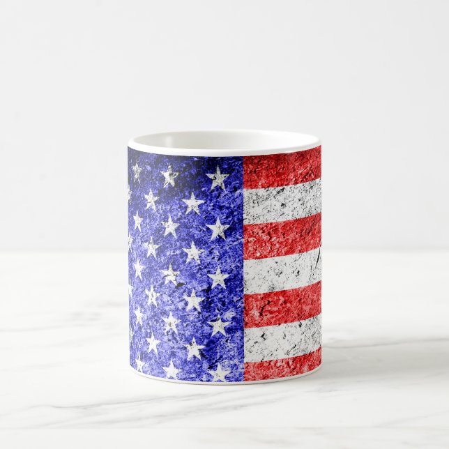 American Flag Grunge Coffee Mug (Center)