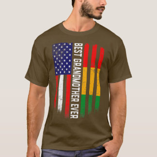 American Flag & Guinea Flag Best Grandmother Ever T-Shirt