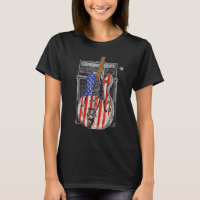 American Flag Guitar 4th of July Guitarist USA Cou
