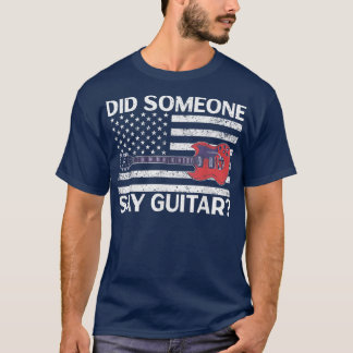 American Flag Guitar Patriotic Guitarist T-Shirt22 T-Shirt