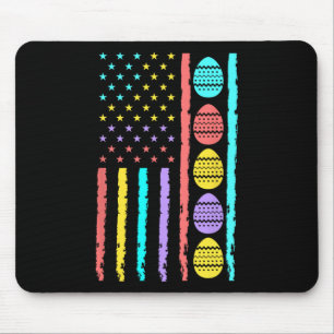 American Flag Happy Easter Egg Hunting Patriotic E Mouse Pad