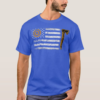 American Flag Hatchet Funny Ax Thrower Throw Love T-Shirt