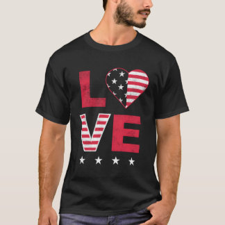 American Flag He Red White Blue 4Th Of July Top