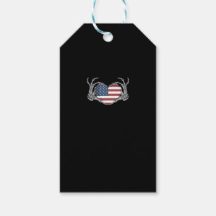 American Flag Heart Classic Design Gift Tags