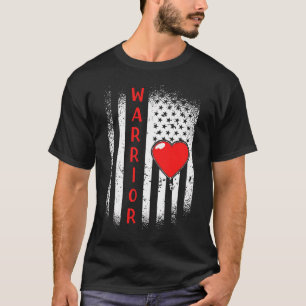 American Flag Heart Disease Fighter T-Shirt
