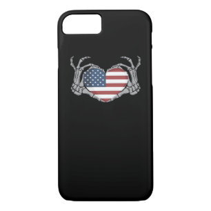 American Flag Heart Fitted Case-Mate iPhone Case