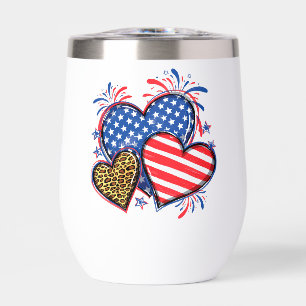 American Flag Heart Leopard Sublimation-64210