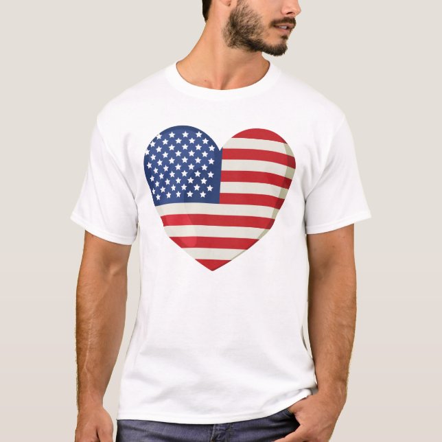 American Flag Heart T-Shirt (Front)