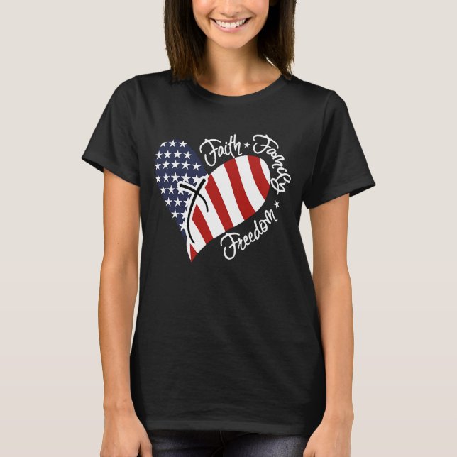 American Flag Heart T-Shirt (Front)