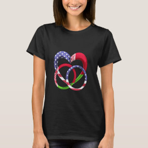 American Flag Heart Wedding Rings Marriage Belarus T-Shirt