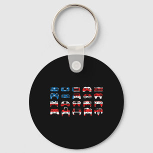 American Flag Heart Women Men Kids 4th Of July Pat Keychain