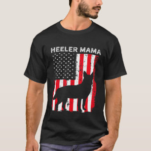 American Flag Heeler Mom Australian Cattle Dog T-Shirt