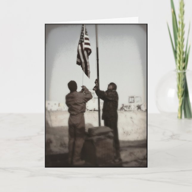 American Flag, Hero - Thank You Veterans Day Card (Front)