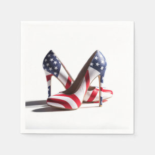 American Flag High Heels Napkin