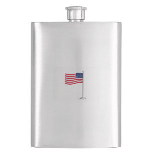 american flag hip flask