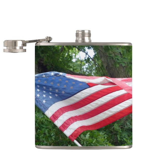 American Flag Hip Flask (Opened)