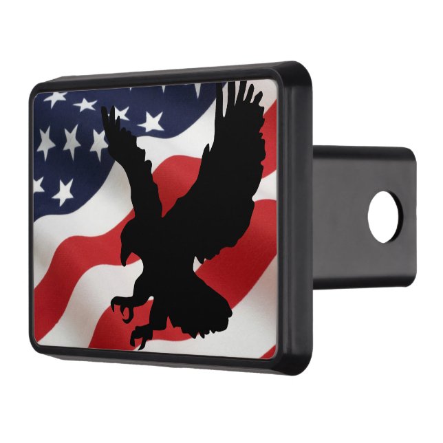 American Flag Hitch Cover 2" Receiver. (Left)