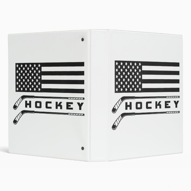 American Flag Hockey Apparel - Hockey Binder (Background)