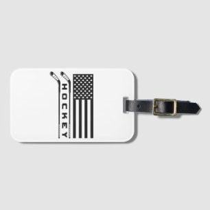 American Flag Hockey Apparel - Hockey Luggage Tag