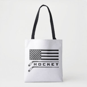American Flag Hockey Apparel - Hockey Tote Bag