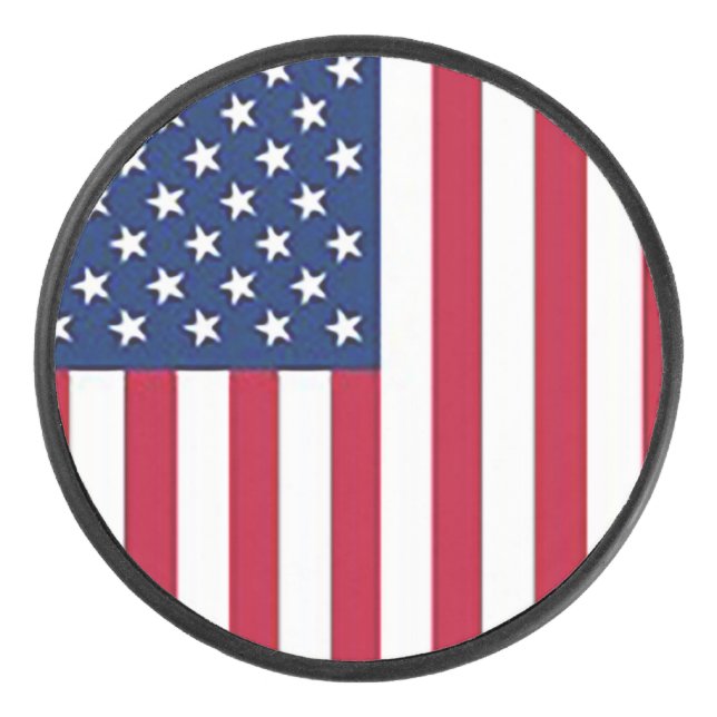 American flag hockey puck (Front)