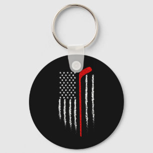 American Flag Hockey T-shirt_2.png  Keychain