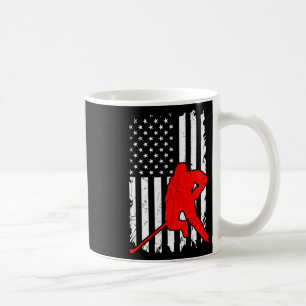 American Flag Hockey Usa Patriotic  Coffee Mug