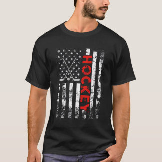 American Flag Hockey Usa Patriotic T-Shirt