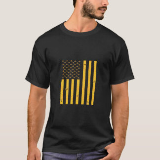 American Flag Honeycomb Honey Bee Beekeeping Beeke T-Shirt